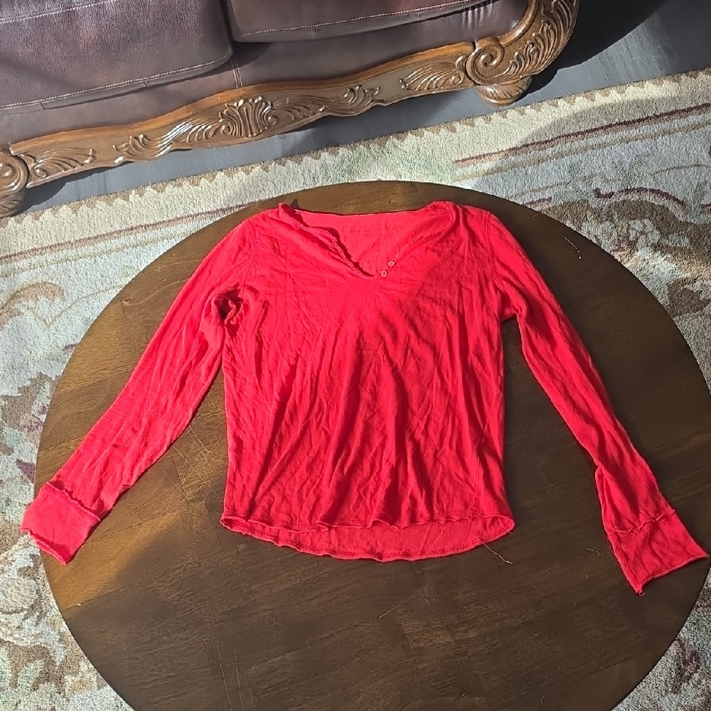 Zadig & Voltaire Vibrant Red Long Sleeve Tee